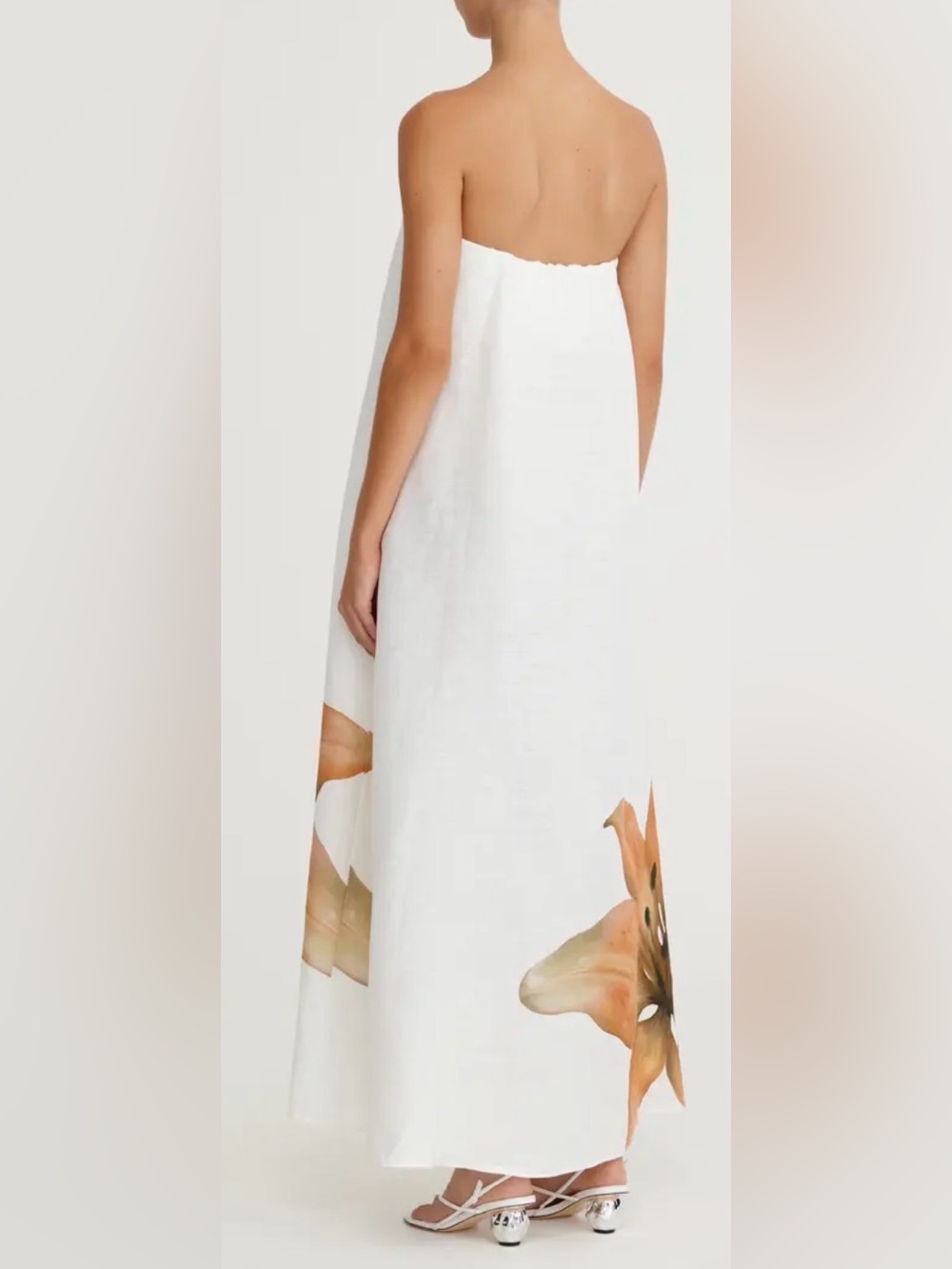 NEW Significant Other Parisa Strapless Bandeau Linen A-Line Maxi Dress sz 8 - Picture 4 of 12